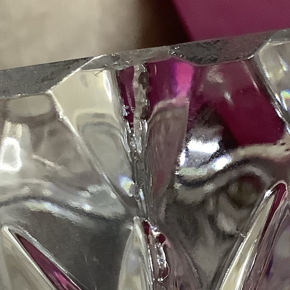 Lead crystal cut glass vase diamond pattern large vase flower vase - Picture 13 of 13